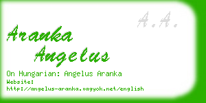 aranka angelus business card